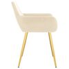 vidaXL Sedie da Pranzo 4 pz Crema in Velluto