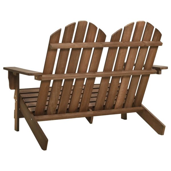 vidaXL Sedia da Giardino Adirondack a 2 Posti Legno di Abete Marrone