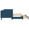 vidaXL Divano Letto Estraibile con Cassetti Blu 80x200 cm in Velluto