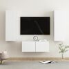 vidaXL Set Mobili Porta TV 3 pz Bianco in Legno Multistrato