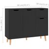 vidaXL Credenza Nero Lucido 90x30x72 cm in Legno Multistrato