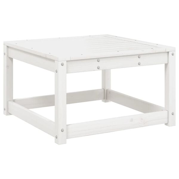 vidaXL Set Divani da Giardino 3 pz Bianco in Legno Massello di Pino