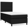 vidaXL Giroletto a Molle con Materasso Nero 90x200 cm in Tessuto