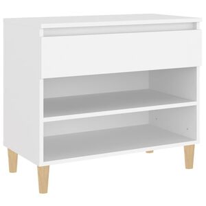 vidaXL Scarpiera Bianca 70x36x60 cm in Legno Multistrato