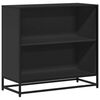 vidaXL Libreria Nera 80,5x35x76 cm in Legno Multistrato