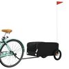 vidaXL Rimorchio da Bici Nero 30 kg in Ferro