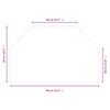 vidaXL Lastra in Vetro per Caminetto Esagonale 80x50 cm