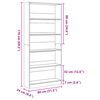 vidaXL Libreria Rovere Fumo 80x24x176 cm in Legno Multistrato