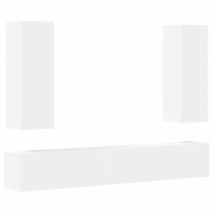 vidaXL Set di Mobili Porta TV 5 pz Bianco in Legno Multistrato