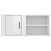 vidaXL Mobile Porta TV Bianco Lucido 80x31,5x36 cm Legno Multistrato
