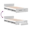 vidaXL Giroletto con Cassetto Bianco 90x190 cm in Legno Multistrato