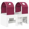 vidaXL Letto con Tunnel 4 pz Bianco e Rosso Legno ingegnerizzato