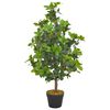 vidaXL Albero di Alloro Artificiale con Vaso Verde 90 cm