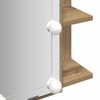 vidaXL Mobile a Specchio con LED Rovere Artigianale 70x16,5x60 cm