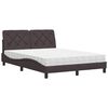vidaXL Letto con Materasso Marrone Scuro 140x200cm Tessuto