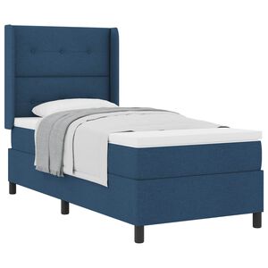 vidaXL Letto a molle con materasso Blu 200 x 80 cm Tessuto