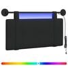 vidaXL Testiera sospesa Con luce LED Nero Tessuto