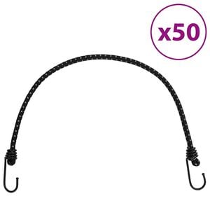 vidaXL Corde Elastiche con Strisce Riflettenti e Ganci 50 pz 59 cm