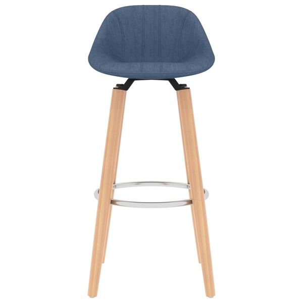 vidaXL Sgabelli da Bar 2 pz Blu in Tessuto