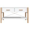 vidaXL Tavolino da Salotto Bianco 82x38x45 cm in Legno Multistrato