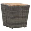 vidaXL Tavolino Grigio 41,5x41,5x43 cm in Polyrattan e Legno di Acacia