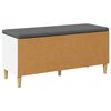 vidaXL Panca per ingresso con cuscino Bianco 100 x 38 x 46 cm