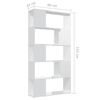 vidaXL Libreria Divisorio Bianco Lucido 80x24x155 cm in Truciolato