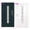 vidaXL Porta d'Ingresso in Alluminio e PVC Antracite 110x210 cm