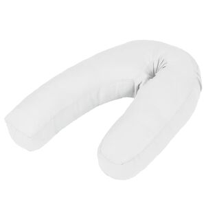 vidaXL Cuscino per Gravidanza a Forma di J 54x(36-43) cm Bianco