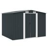 vidaXL Capanno per Attrezzi Antracite in Acciaio 257x205x178 cm