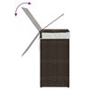 vidaXL Cesto Biancheria Coperchio Marrone Scuro 46x33x60 cm Polyrattan