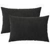 vidaXL Cuscino con cuscino HEERLEN 2 pz Nero Velluto