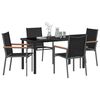 vidaXL Set da Pranzo per Giardino 5 pcs Nero