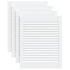 vidaXL Ante a Lamelle 4 pz Bianche 61,5x49,4 cm in Legno di Pino