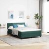 vidaXL Letto a molle con materasso Verde Scuro 140 x 190 cm Velluto