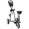 vidaXL Carrello da golf con sedile Nero e Bianco 100 x 60 x 130 cm