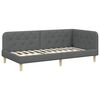 vidaXL Cornice del letto ad angolo Grigio scuro 90 x 200 cm Tessuto
