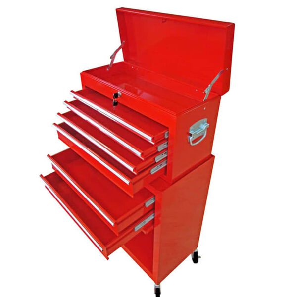 Cassetta attrezzi trolley, porta utensili, 7 cassetti