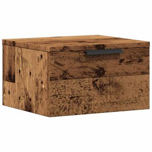 vidaXL Comodino a Muro Legno Antico 34x30x20 cm