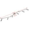 vidaXL Lampada da Soffitto con 6 Faretti a LED in Nichel Satinato