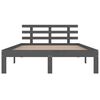 vidaXL Giroletto Grigio in Legno Massello 150x200 cm King Size