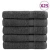 vidaXL Asciugamani Premium SOLUND 50 pz Antracite 100x200 cm 600 g/m&sup2;