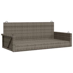 vidaXL Panchina Dondolo Grigia 119x56x48 cm in Polyrattan