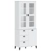 vidaXL Credenza VIKEN Bianca 80x40x190 cm in Legno Massello di Pino