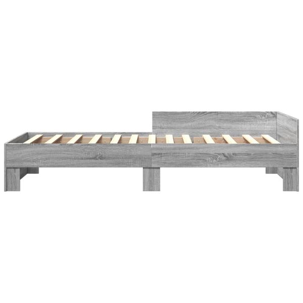 vidaXL Giroletto Grigio Sonoma 100x200 cm in Legno Multistrato
