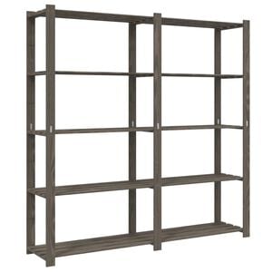 vidaXL Scaffale a 5 Livelli Grigio 170x38x170 cm in Legno di Pino