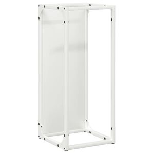 vidaXL Rastrelliera per Legna da Ardere Bianca 25x25x60 cm