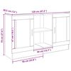 vidaXL Credenza Rovere Artigianale 120x30,5x70 cm in Truciolato