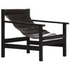 vidaXL Poltrona Relax Nera in Vera Pelle