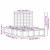 vidaXL Struttura del letto Marrone cerato 140 x 200 cm Pino massello